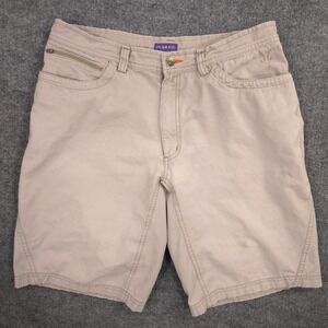 Ibex Shorts Mens 34 Beige 5 Pocket Organic Cotton Workwear Chore Outdoor Hiking